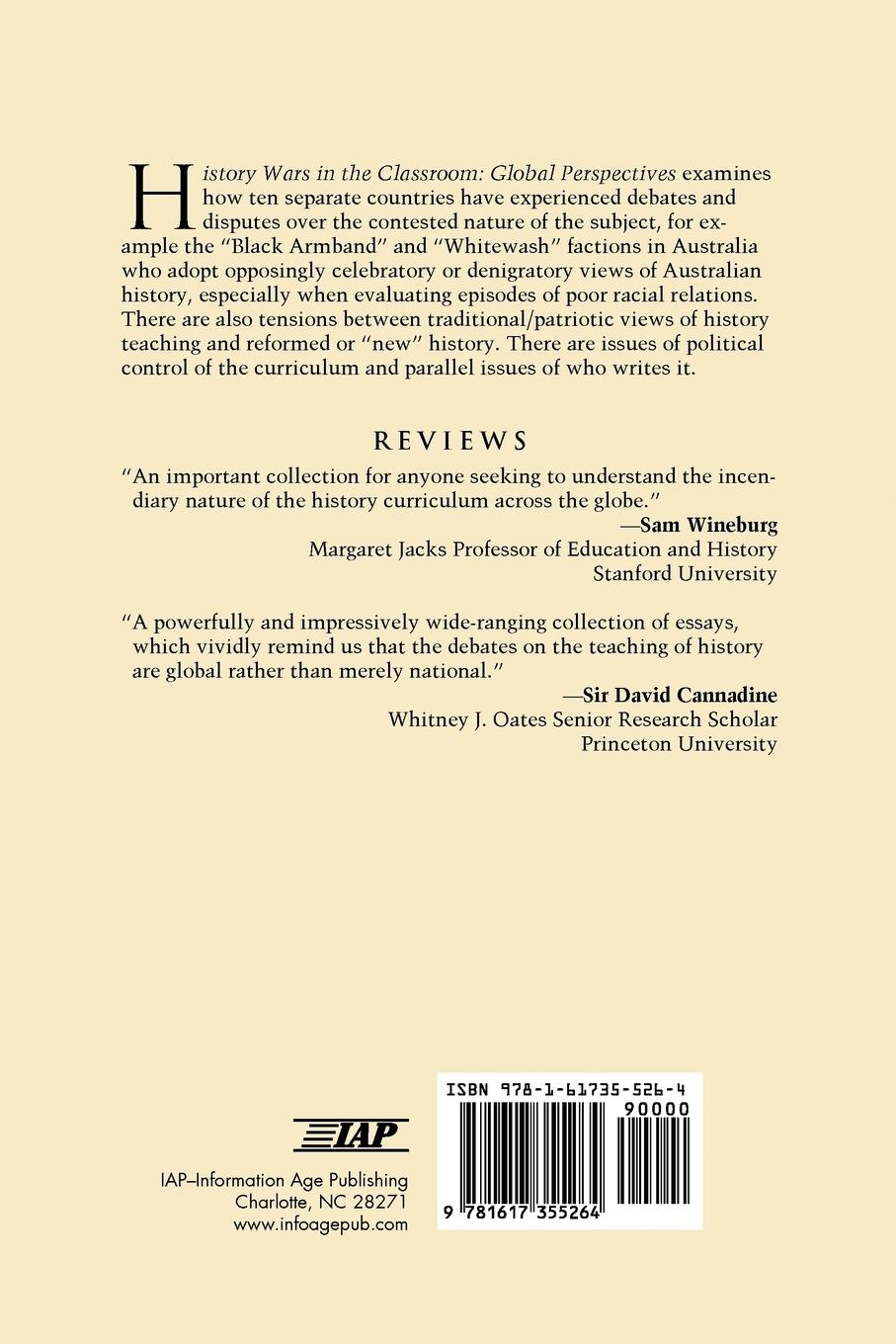 Rückseitencover History Wars and the Classroom