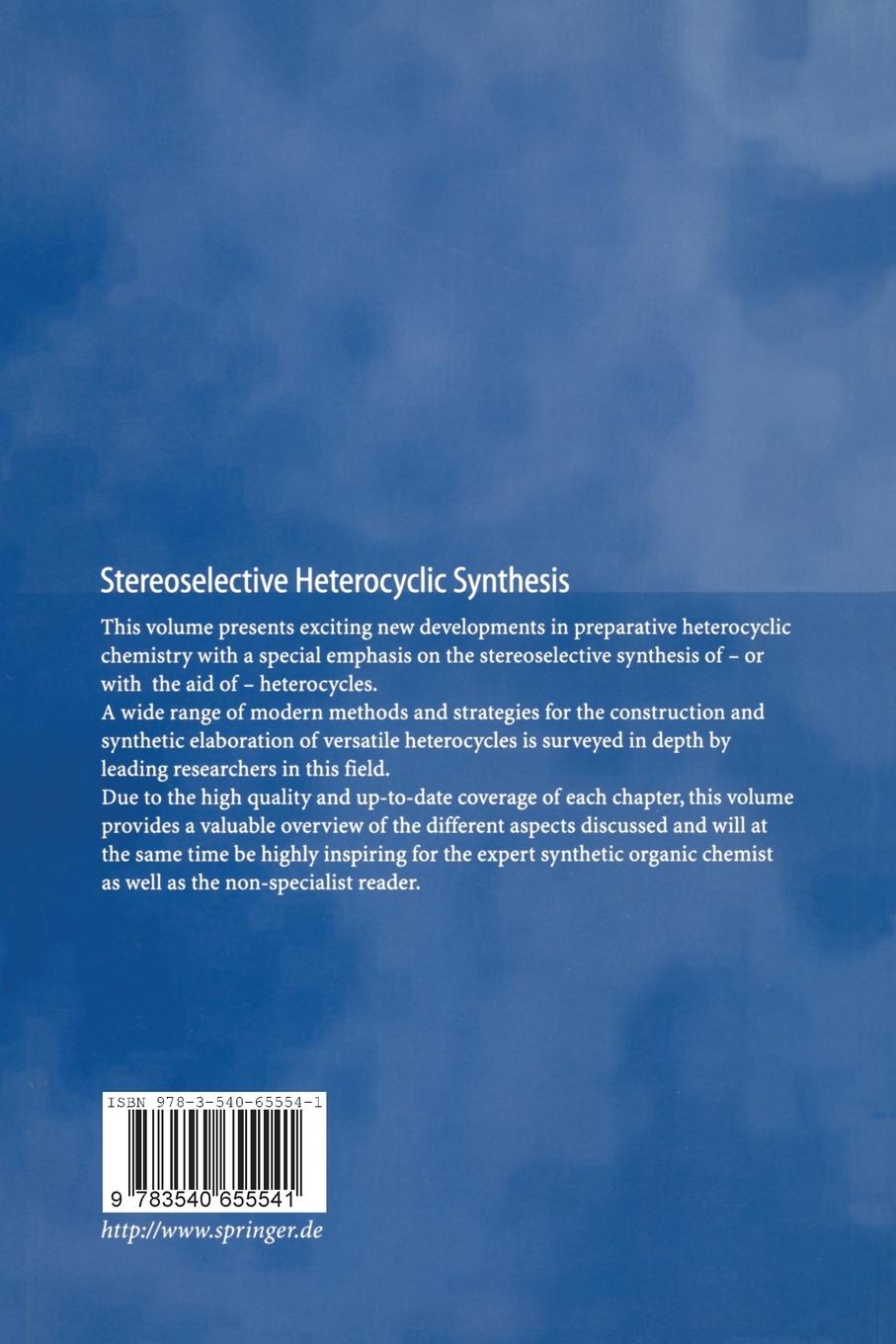Rückseitencover Stereoselective Heterocyclic Synthesis