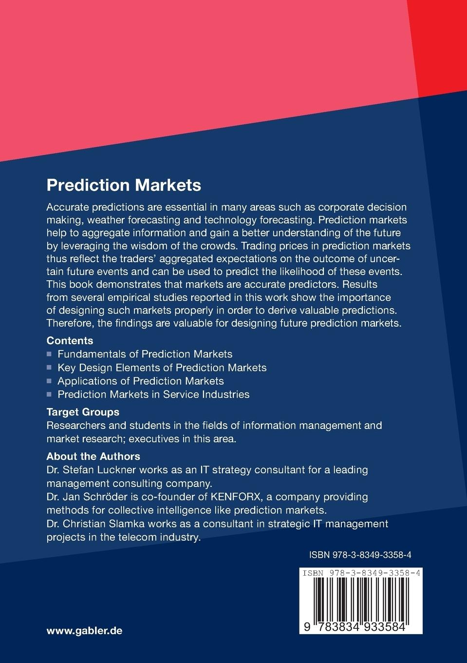 Rückseitencover Prediction Markets