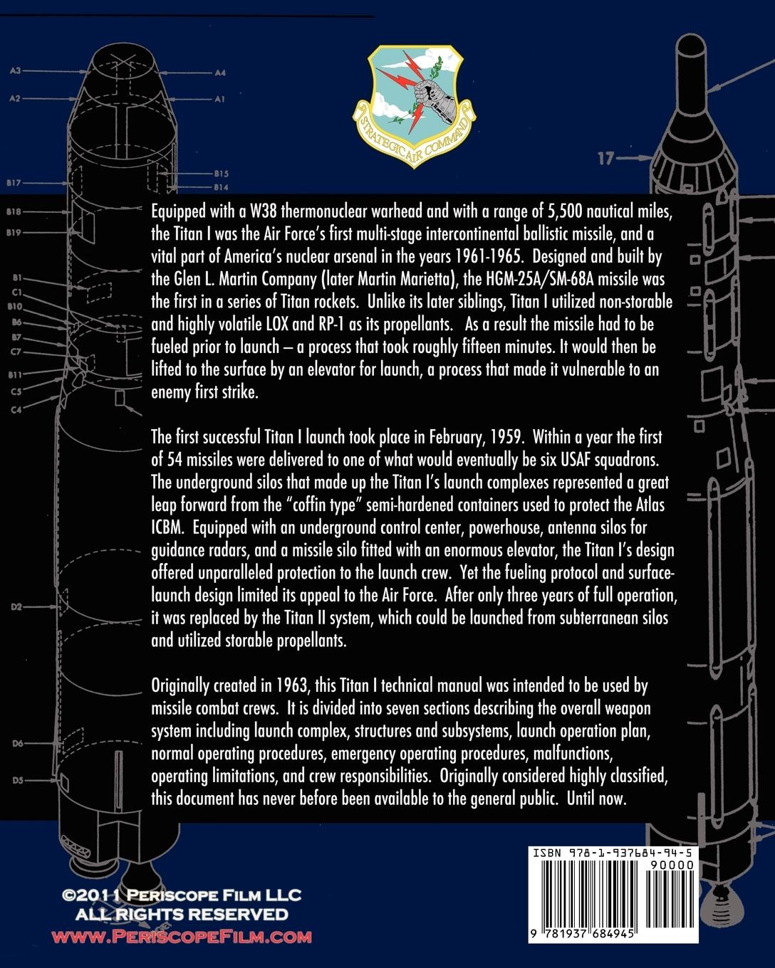 Rückseitencover Titan I Missile Weapon System Operation and Organizational Maintenance Manual
