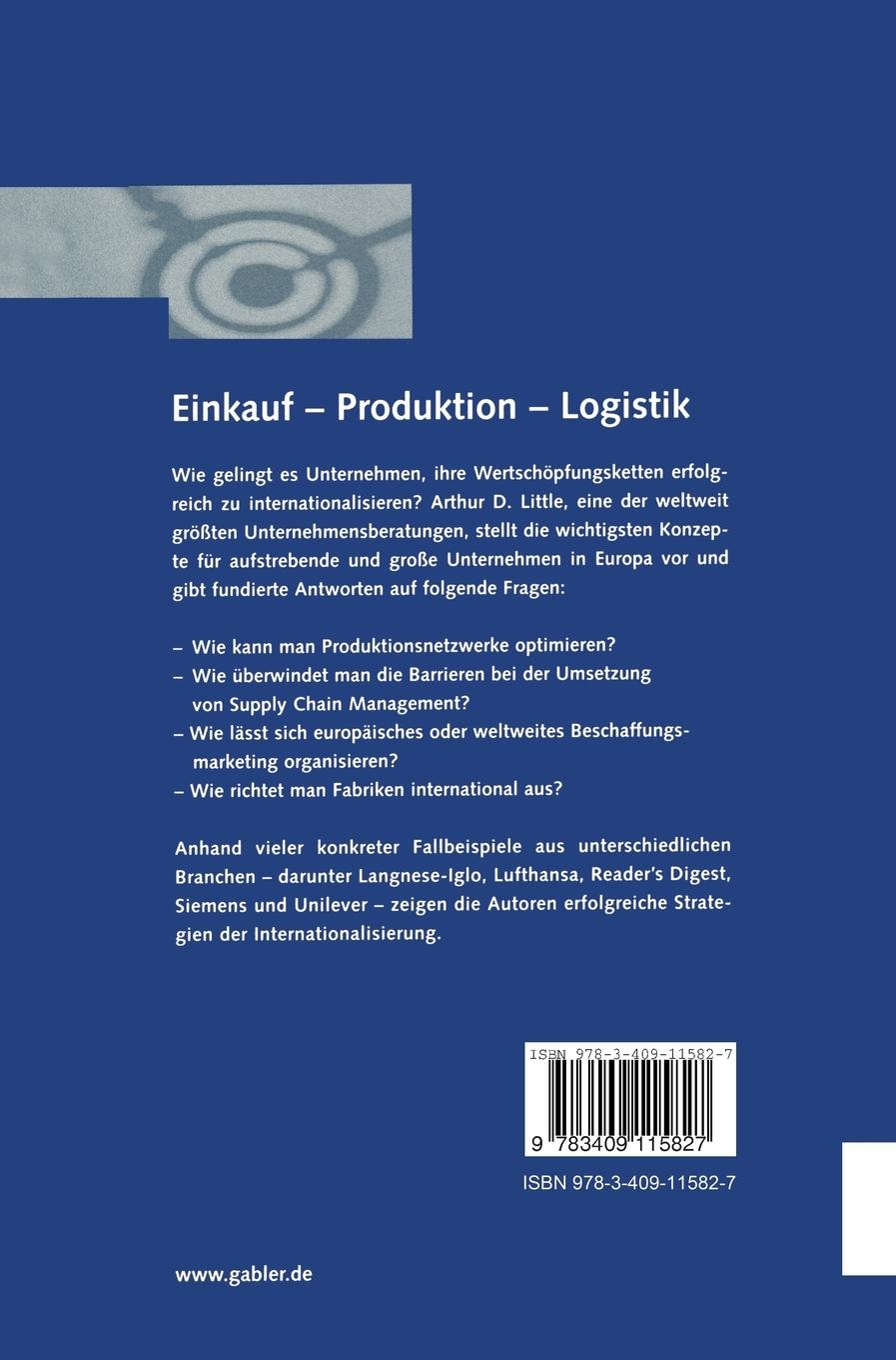 Rückseitencover Einkauf - Produktion - Logistik