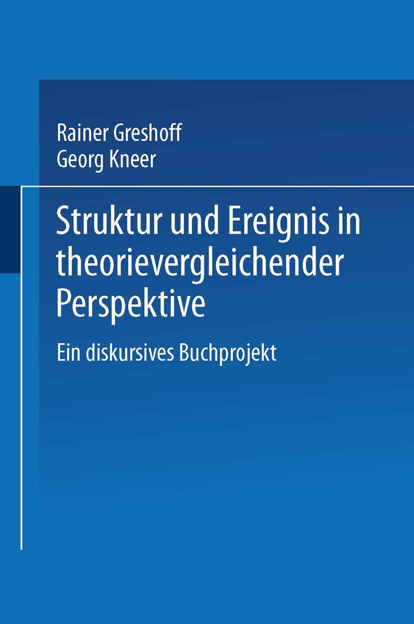Vorderes Coverbild Struktur und Ereignis in theorievergleichender Perspektive