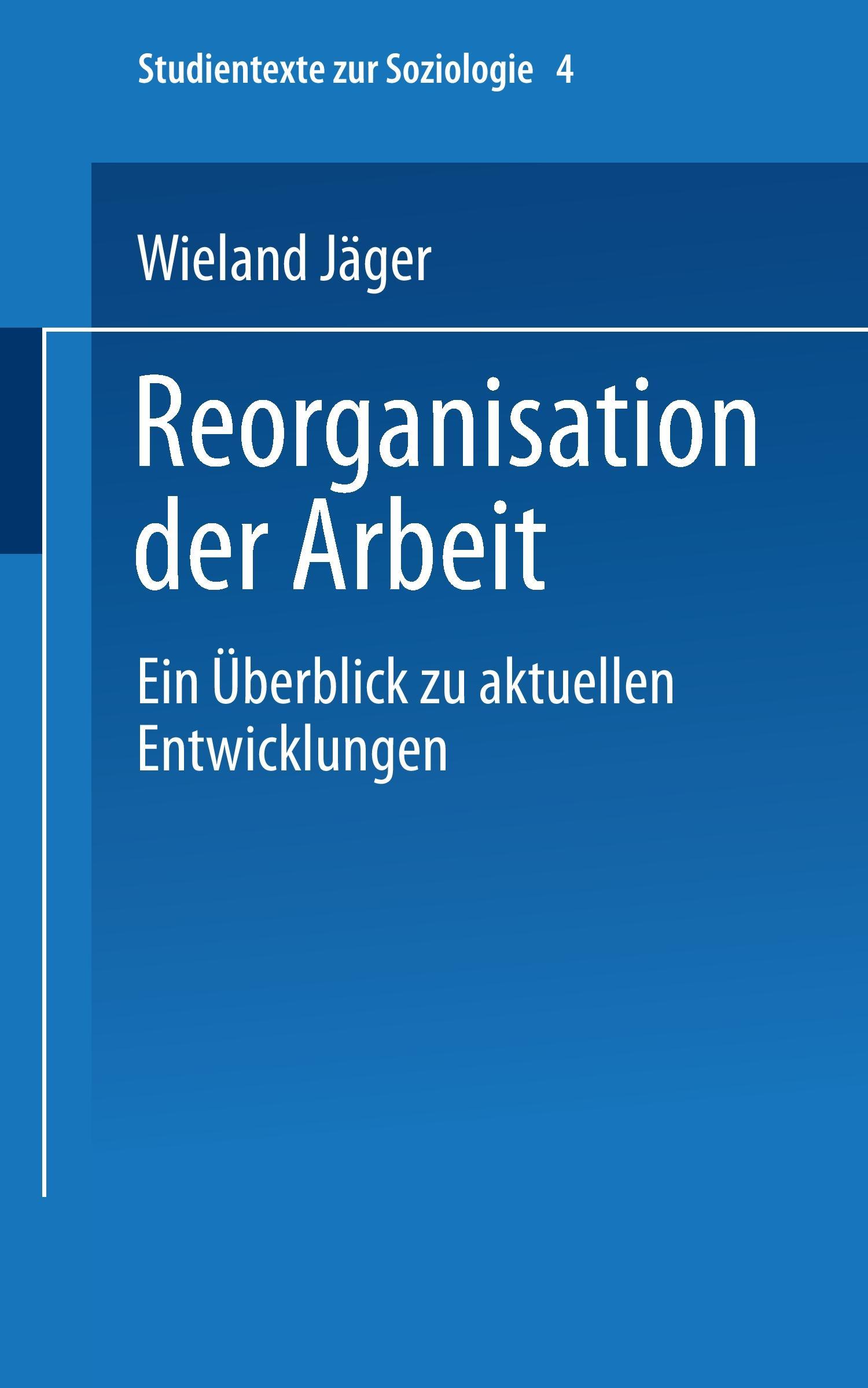 Vorderes Coverbild Reorganisation der Arbeit