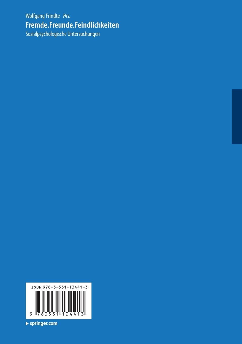 Rückseitencover Fremde · Freunde · Feindlichkeiten