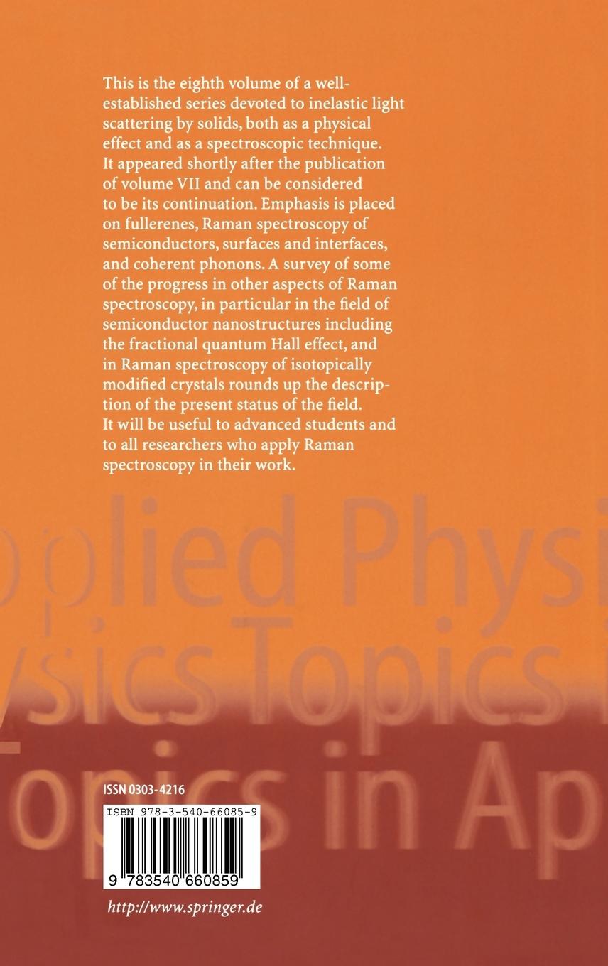 Rückseitencover Light Scattering in Solids VIII
