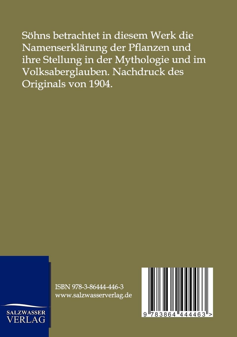 Rückseitencover Unsere Pflanzen