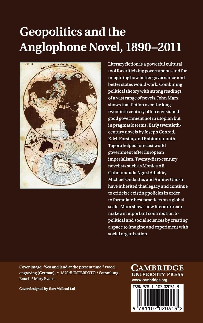 Rückseitencover Geopolitics and the Anglophone Novel, 1890-2011