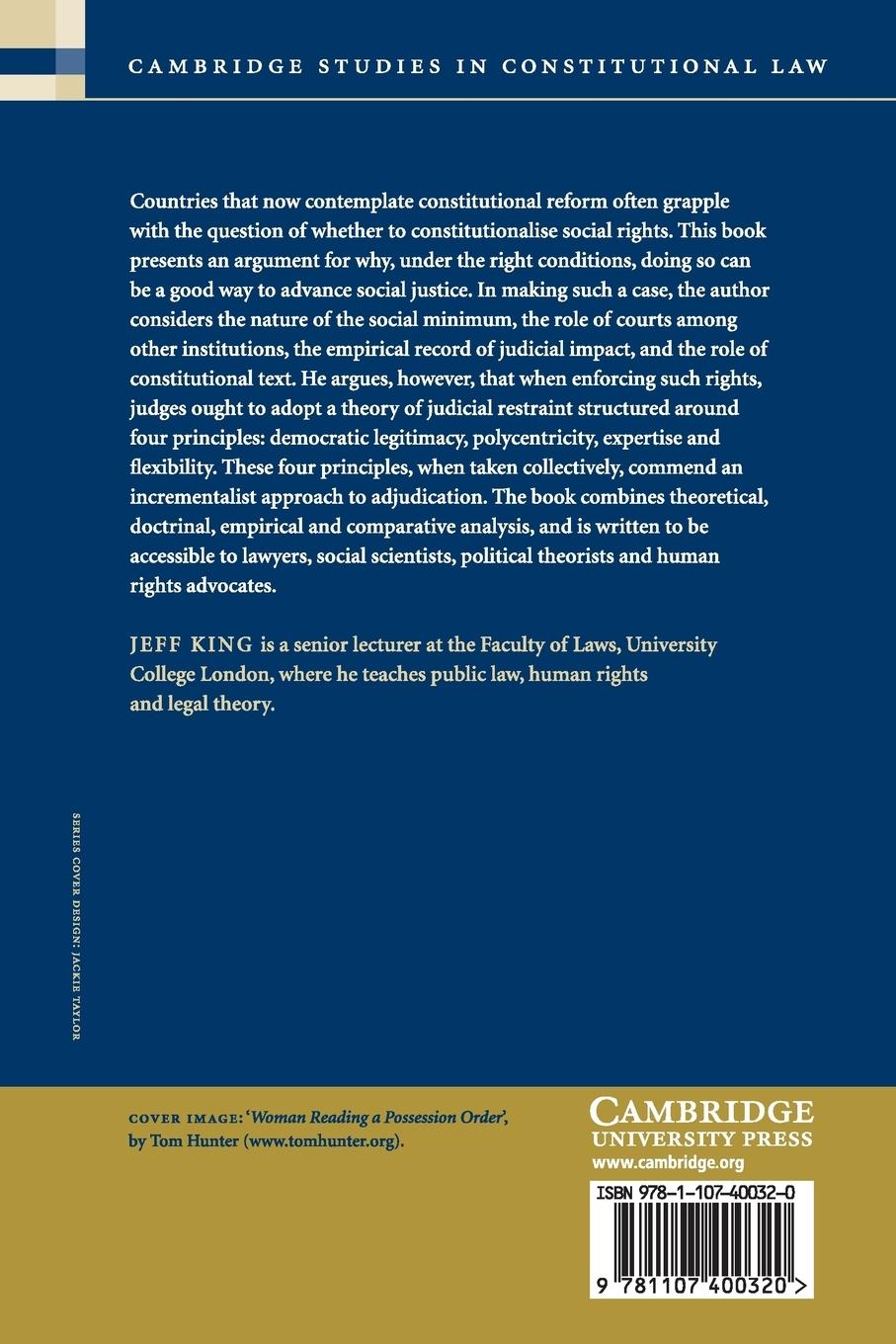 Rückseitencover Judging Social Rights