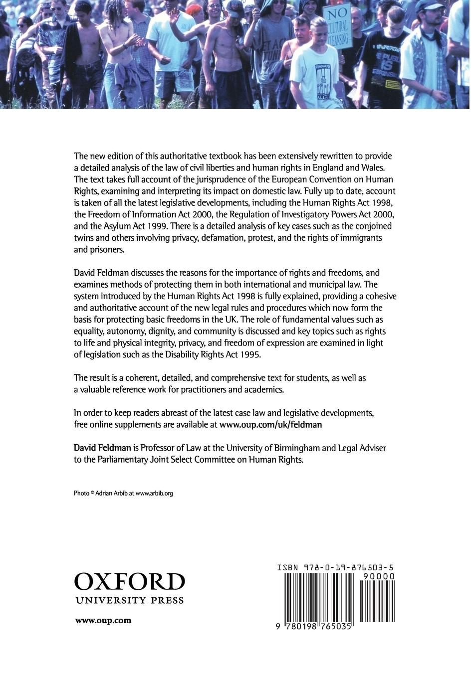 Rückseitencover Civil Liberties and Human Rights in England and Wales