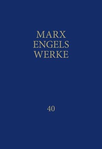 Vorderes Coverbild Marx-Engels-Werke Band 40
