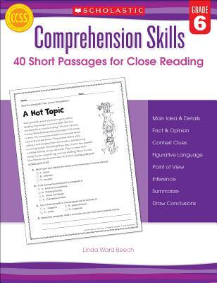 Vorderes Coverbild Comprehension Skills: 40 Short Passages for Close Readings, Grade 6