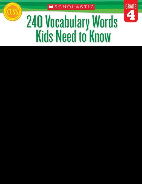 Vorderes Coverbild 240 Vocabulary Words Kids Need to Know: Grade 4