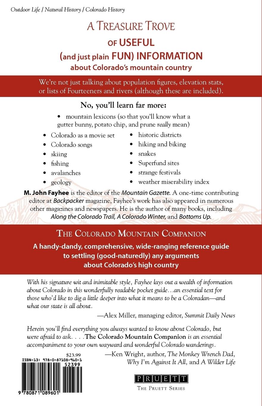 Rückseitencover The Colorado Mountain Companion