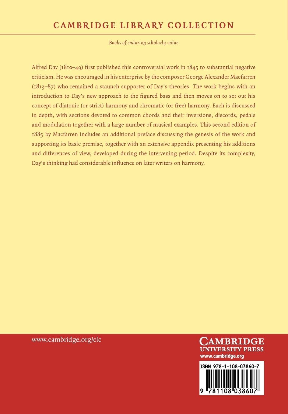 Rückseitencover Alfred Day's Treatise on Harmony