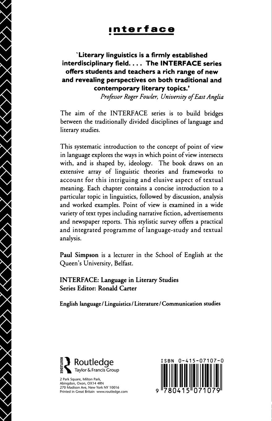 Rückseitencover Language, Ideology and Point of View