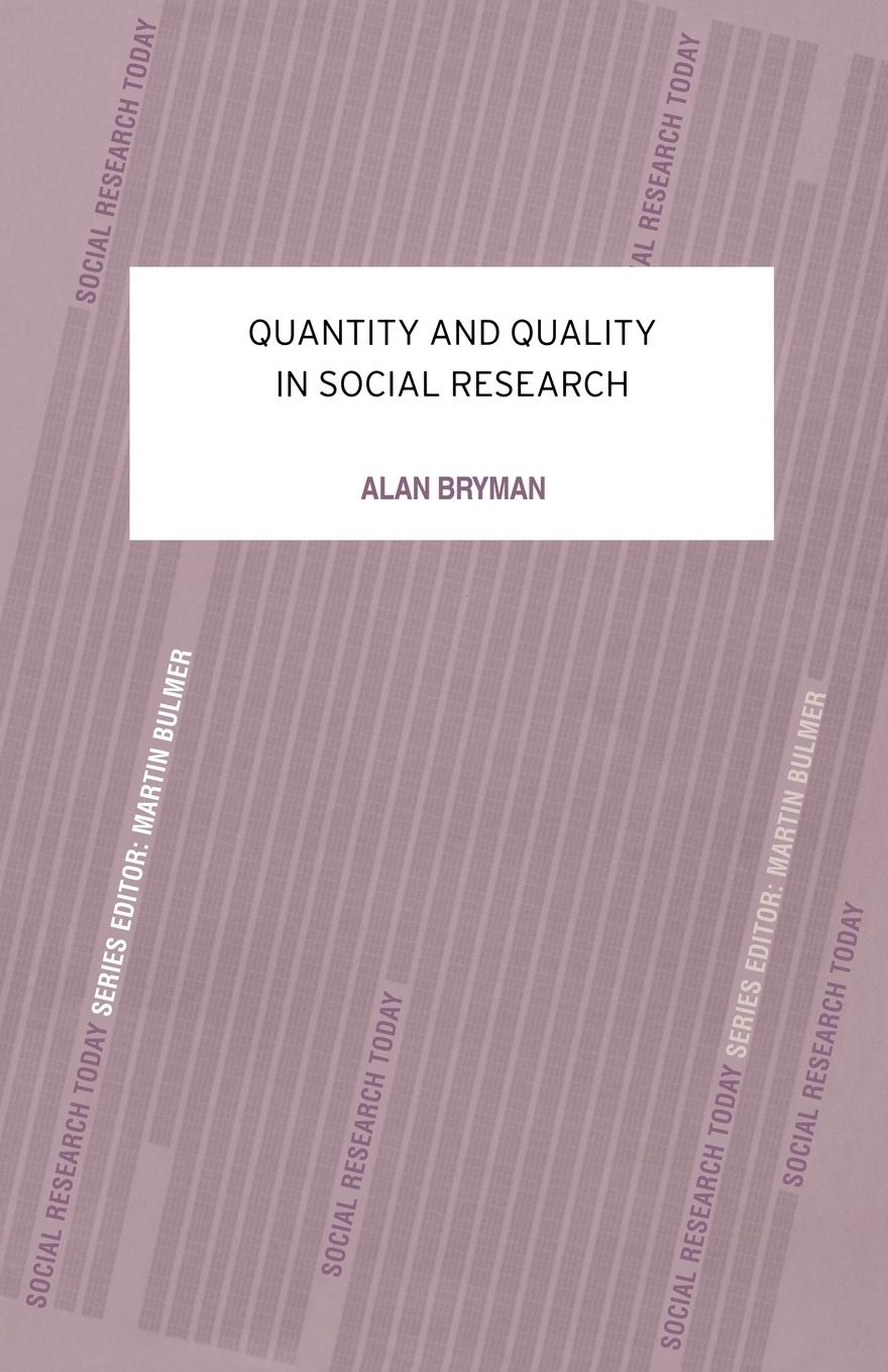 Vorderes Coverbild Quantity and Quality in Social Research