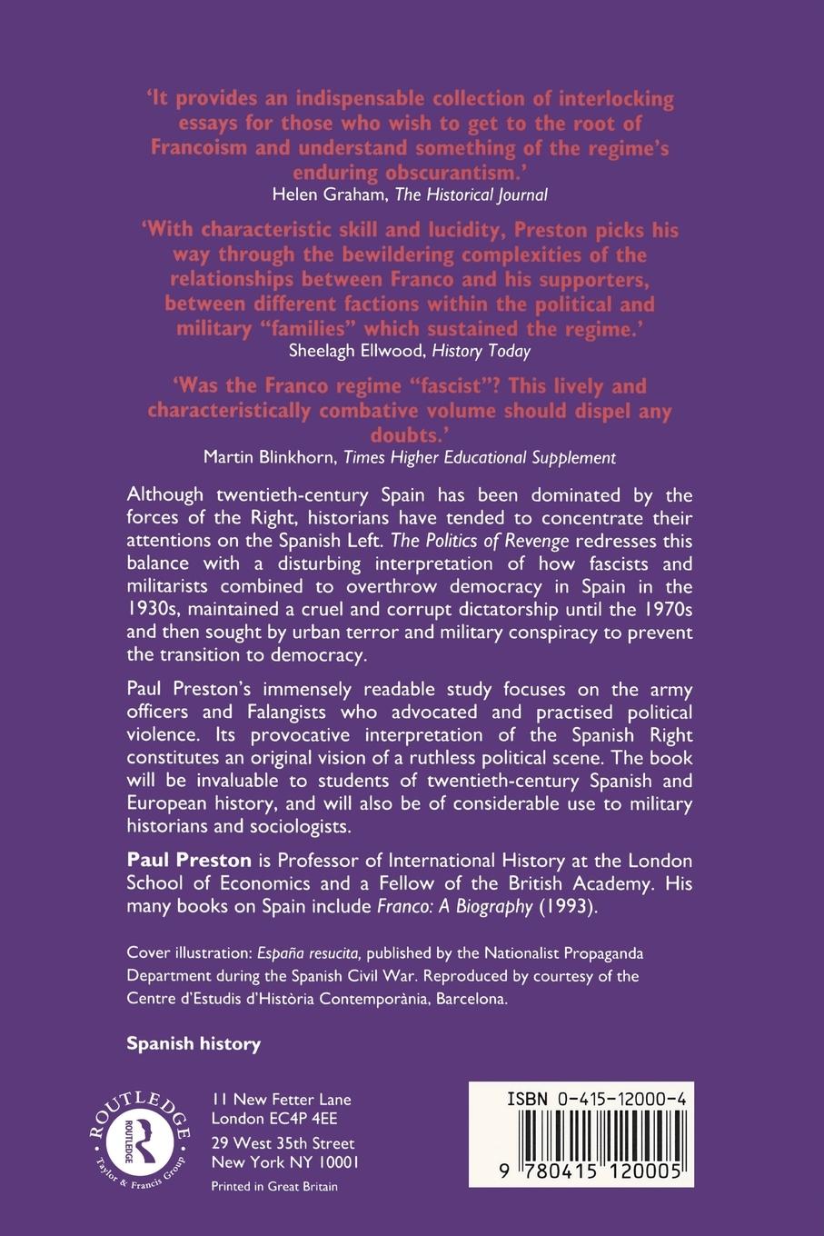 Rückseitencover The Politics of Revenge