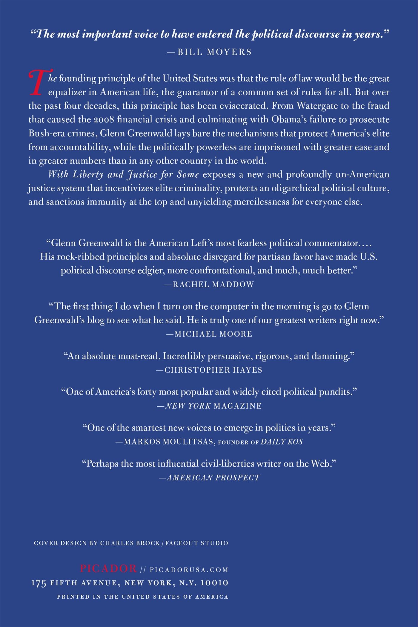 Rückseitencover WITH LIBERTY AND JUSTICE FOR SOME