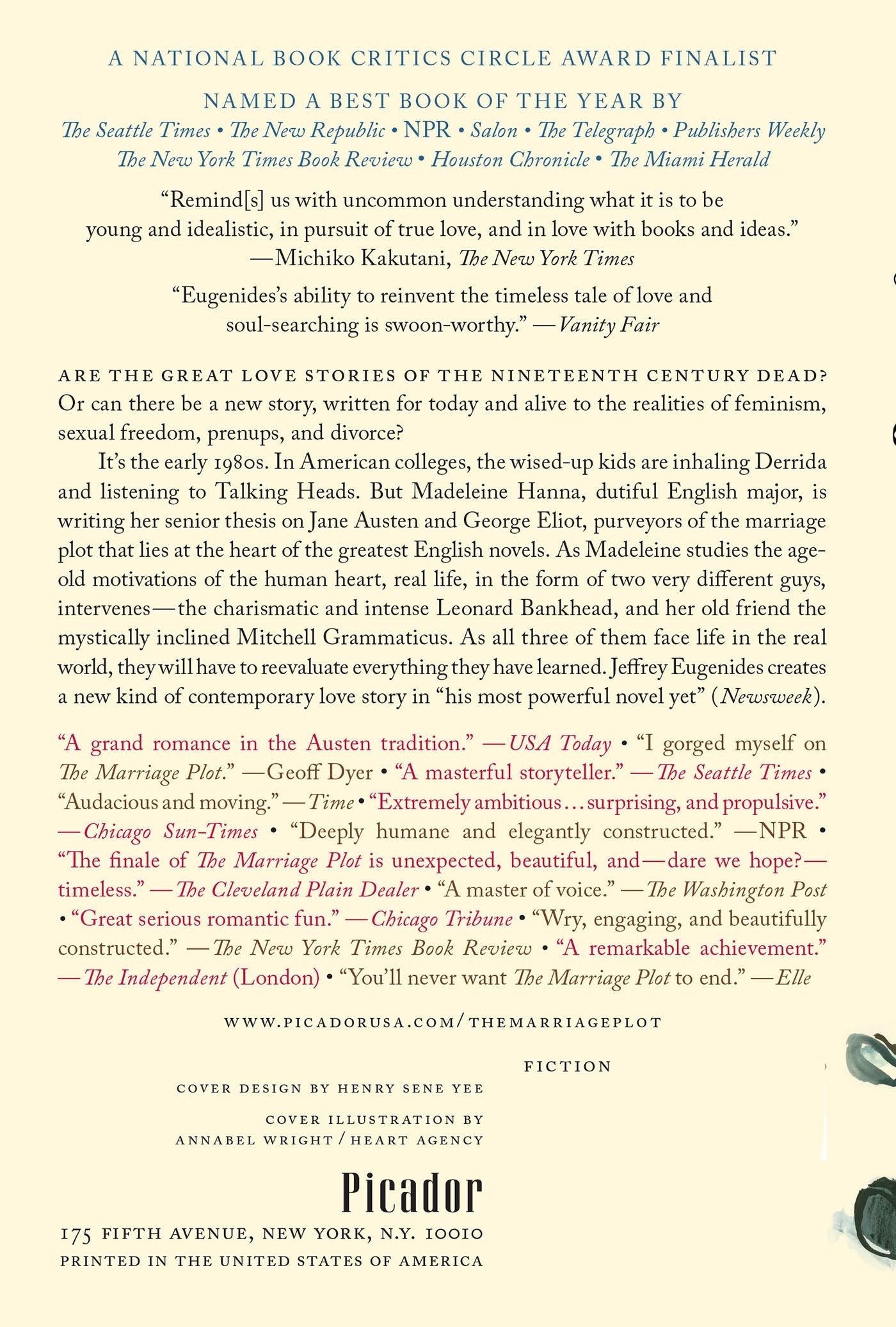 Rückseitencover The Marriage Plot