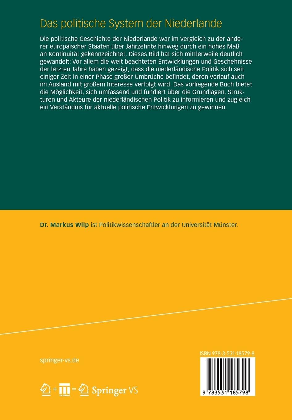 Rückseitencover Das politische System der Niederlande