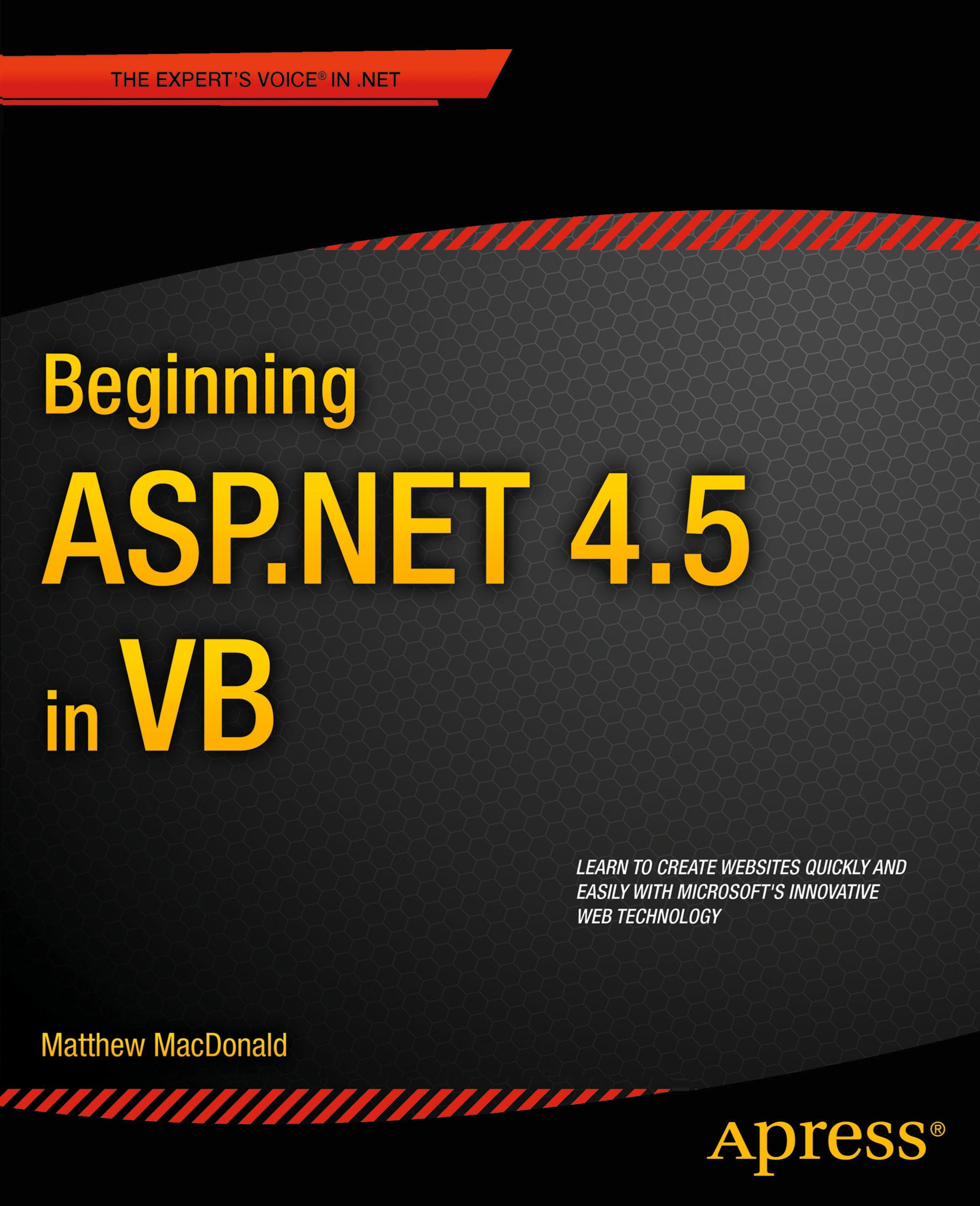 Vorderes Coverbild Beginning ASP.NET 4.5 in VB