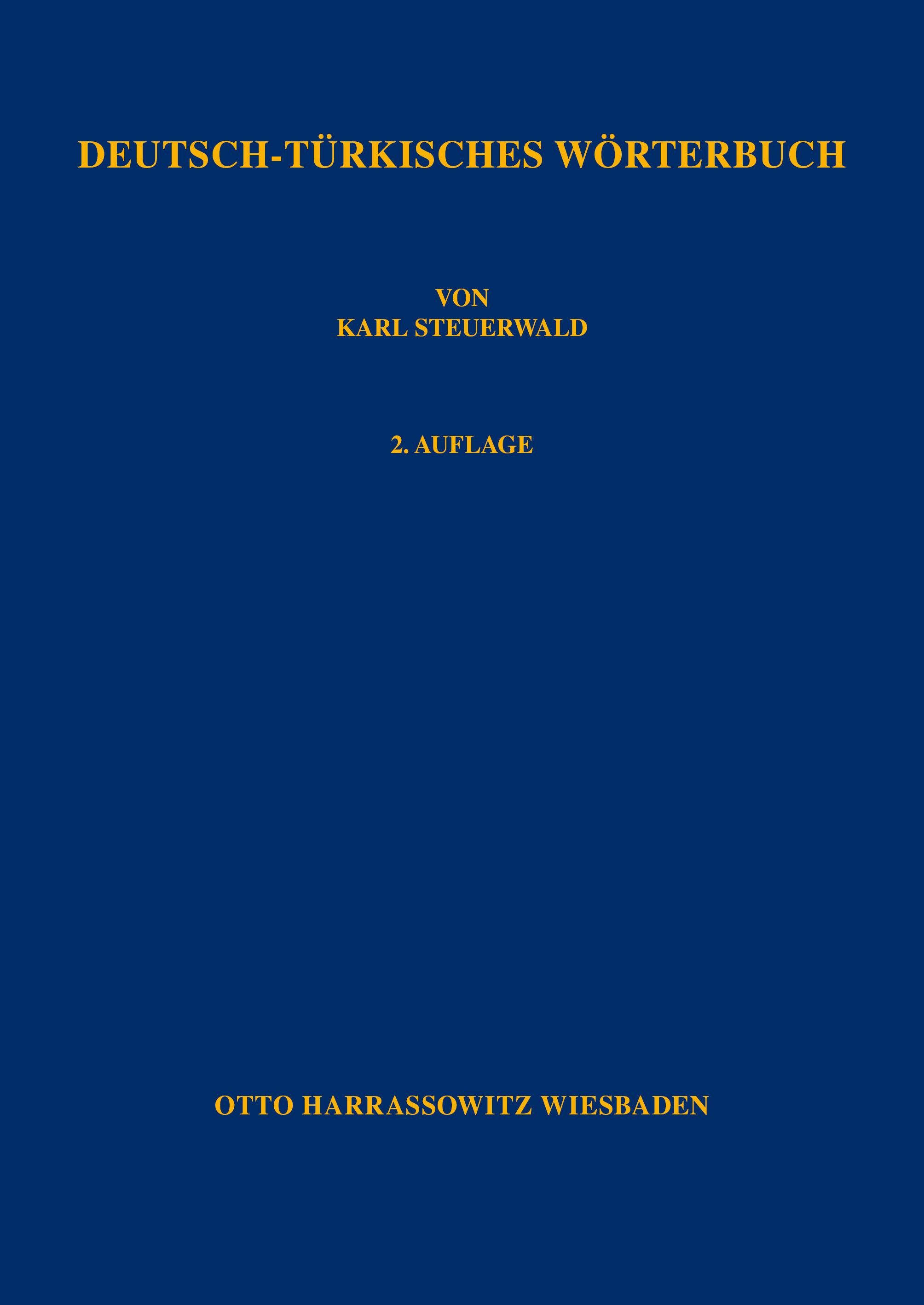Vorderes Coverbild Deutsch - Türkisches Wörterbuch