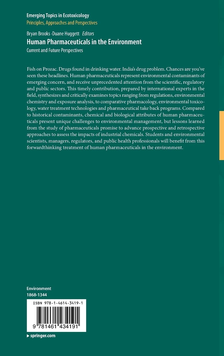 Rückseitencover Human Pharmaceuticals in the Environment