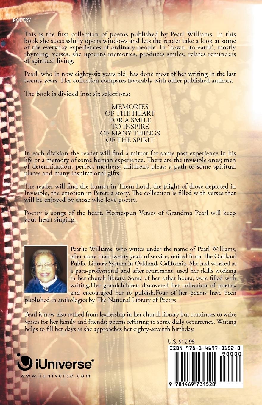 Rückseitencover Homespun Verses by Grandma Pearl