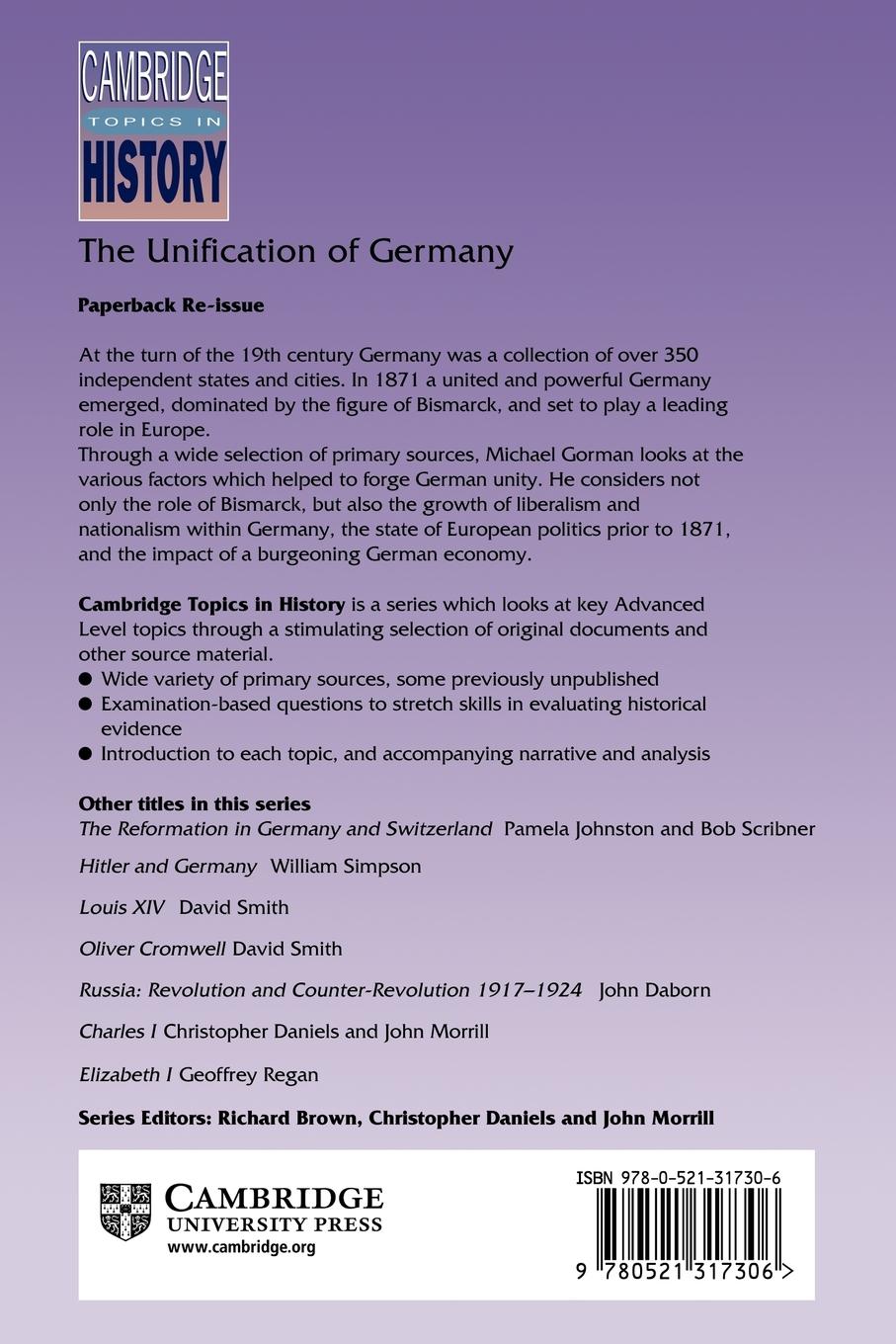 Rückseitencover The Unification of Germany