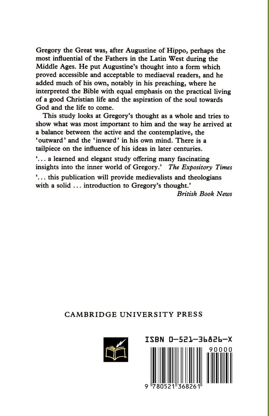 Rückseitencover The Thought of Gregory the Great