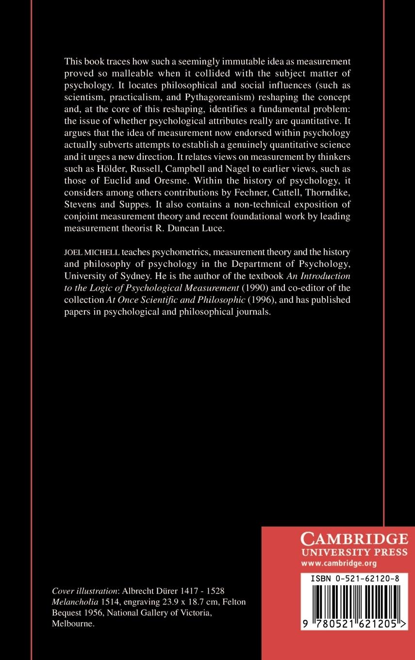 Rückseitencover Measurement in Psychology