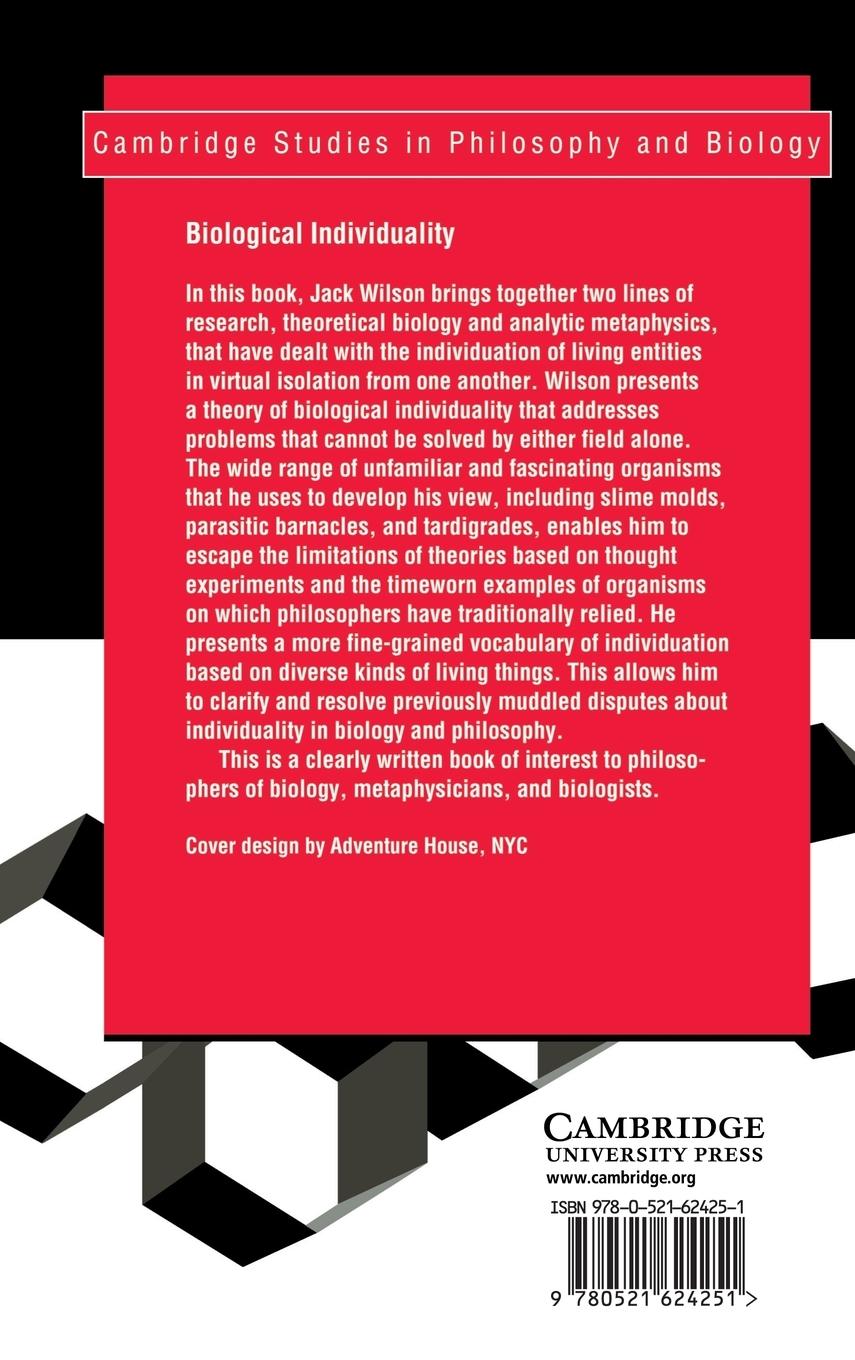 Rückseitencover Biological Individuality