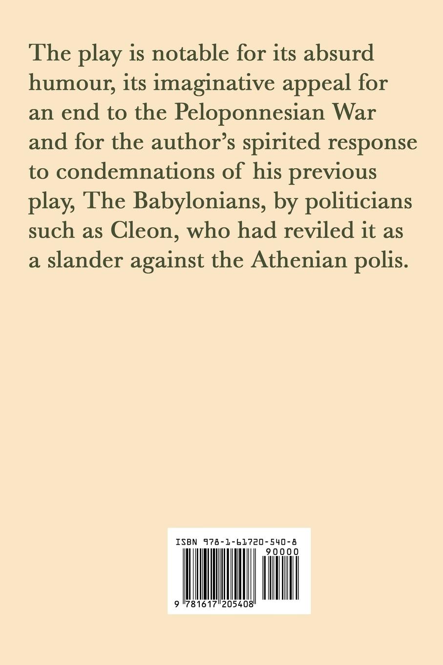 Rückseitencover The Acharnians