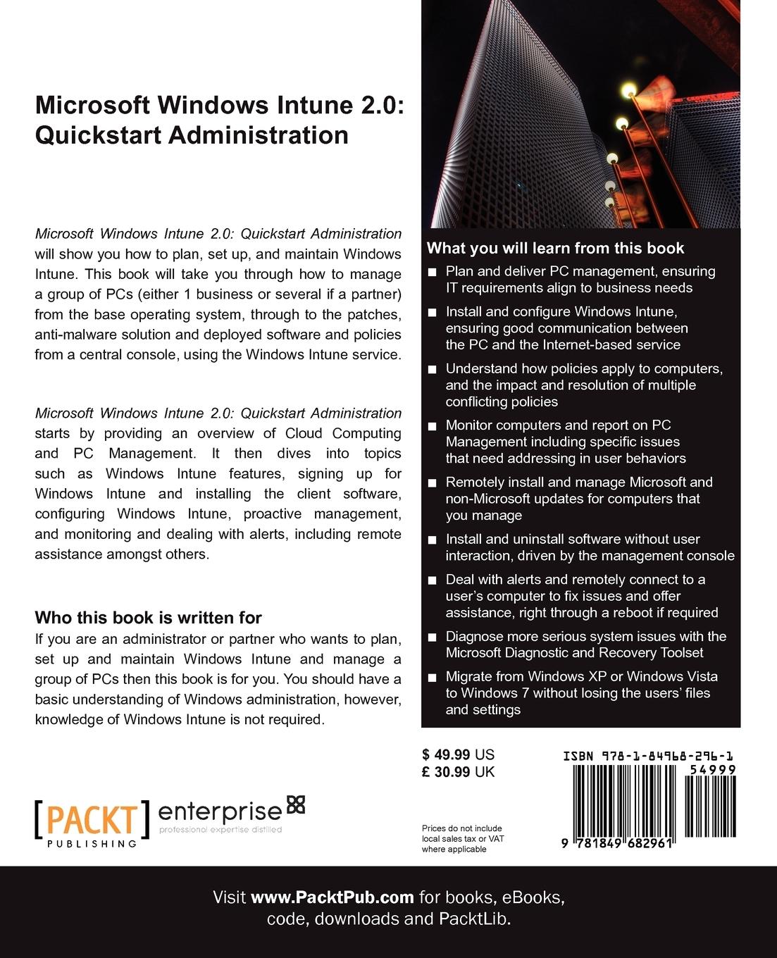 Rückseitencover Microsoft Windows Intune 2.0