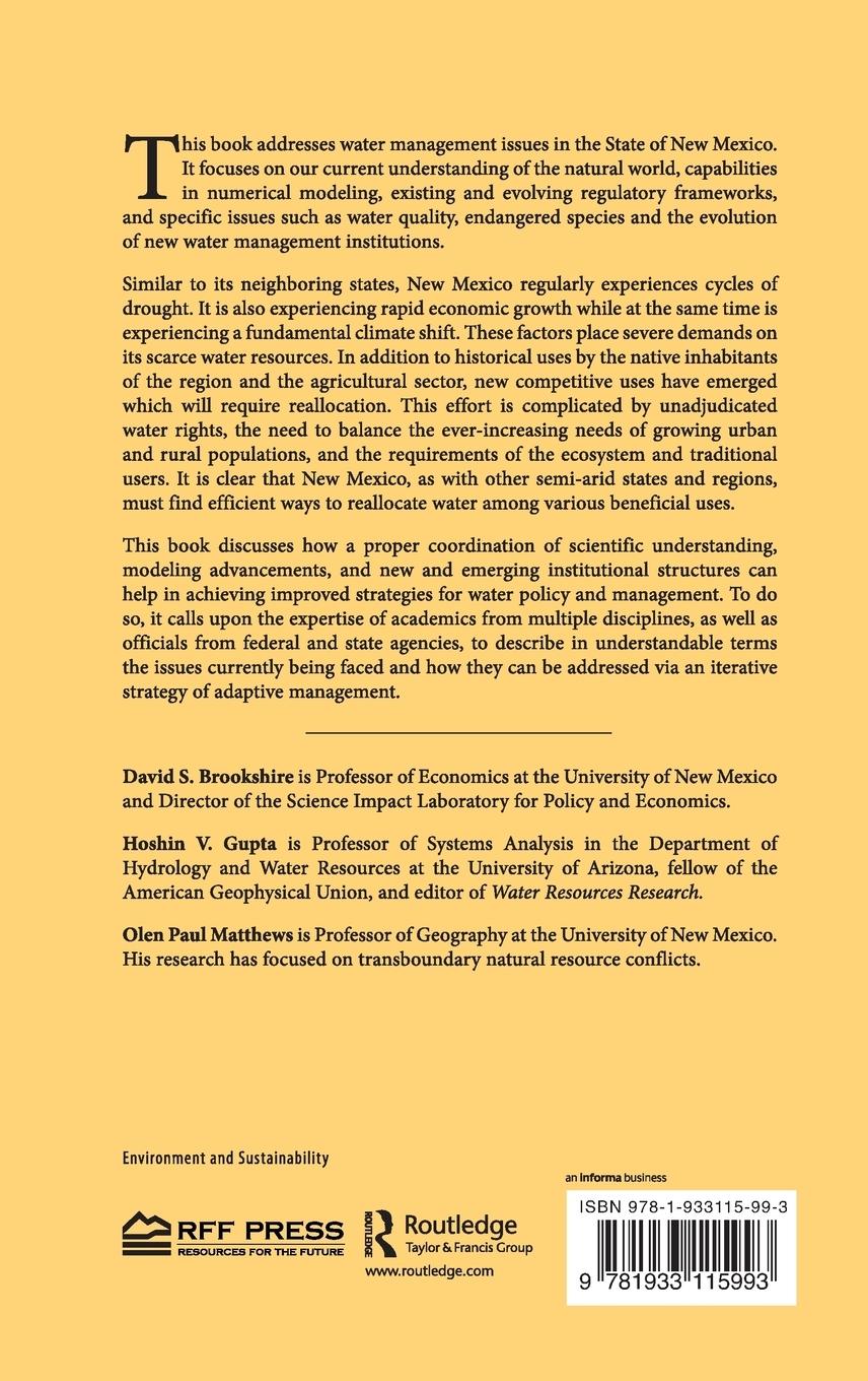 Rückseitencover Water Policy in New Mexico