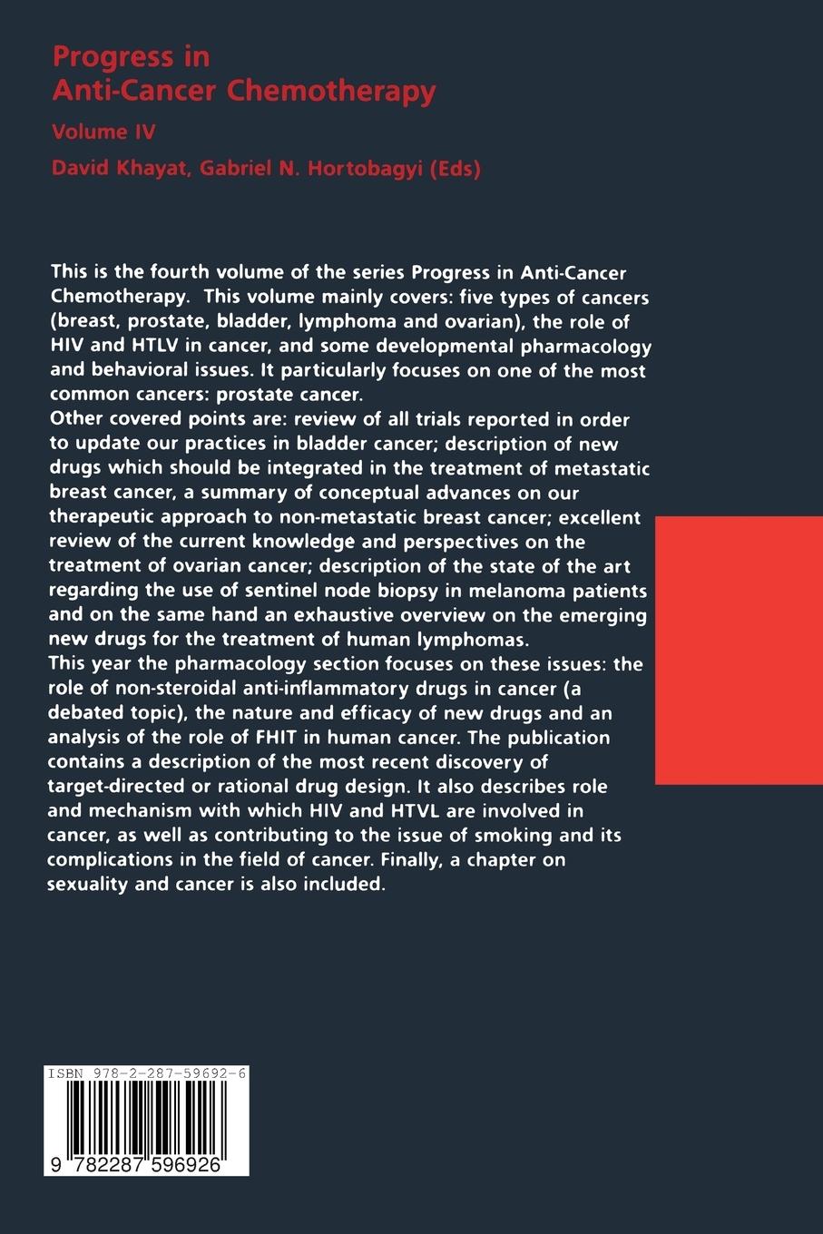Rückseitencover Progress in Anti-Cancer Chemotherapy