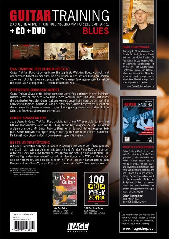 Beispielinhalt (Bild) Guitar Training Blues + CD + DVD