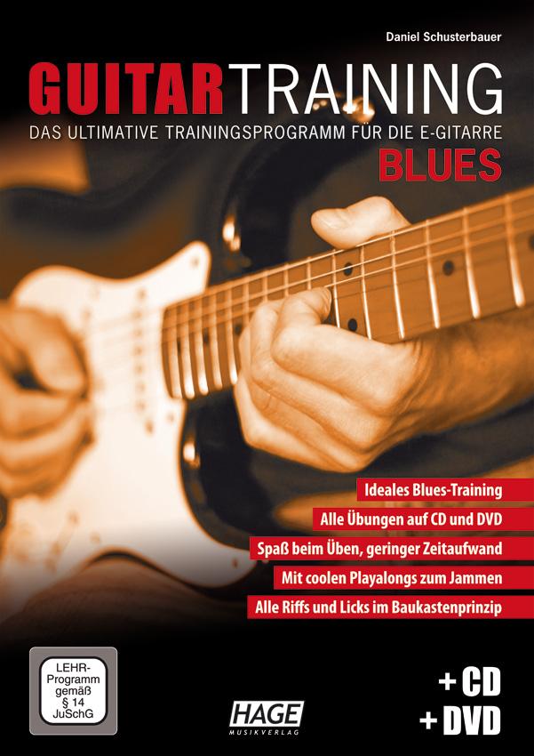 Vorderes Coverbild Guitar Training Blues + CD + DVD