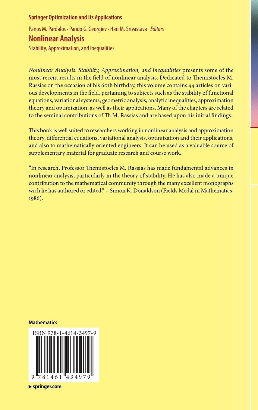 Rückseitencover Nonlinear Analysis