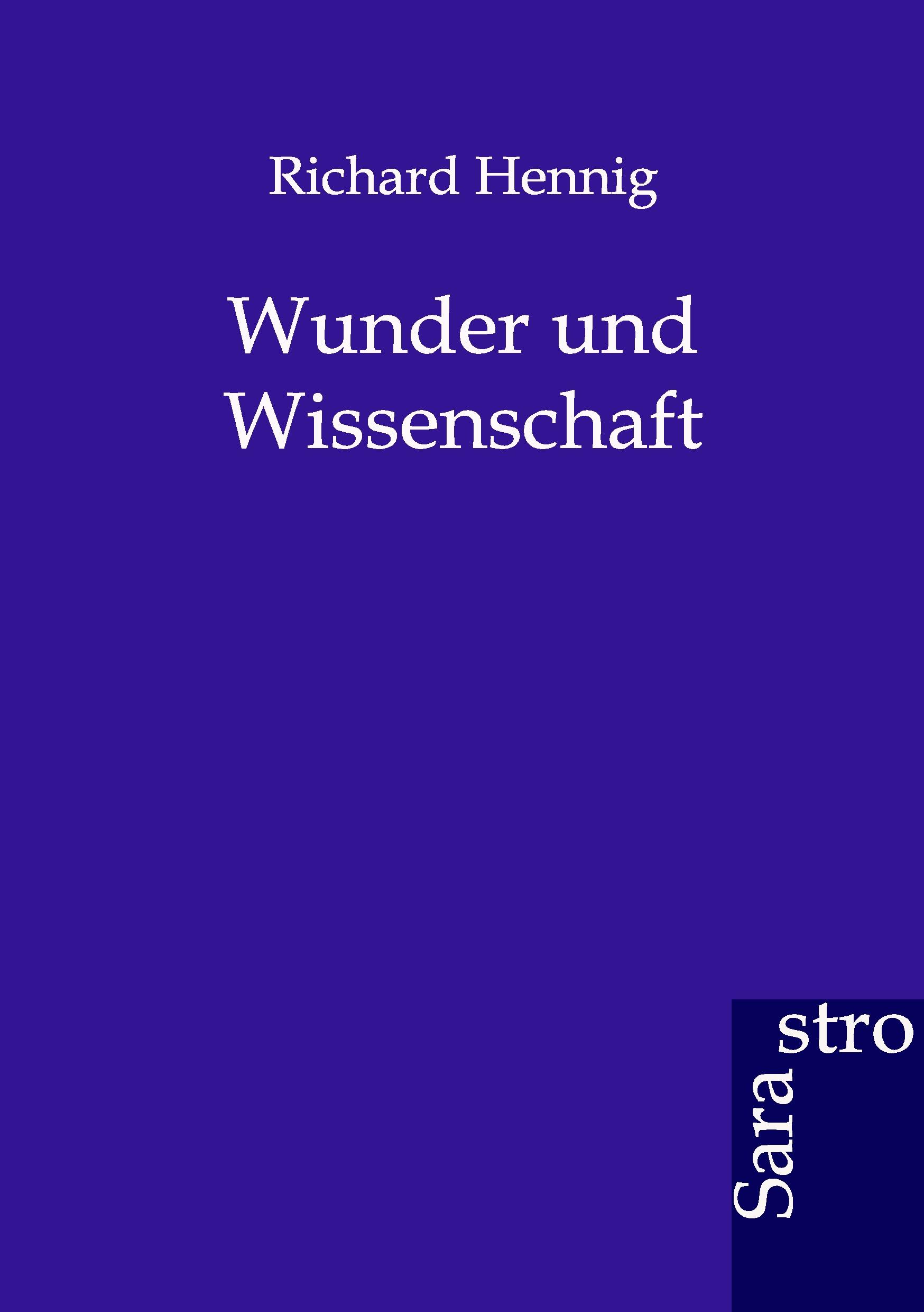 Vorderes Coverbild Wunder und Wissenschaft