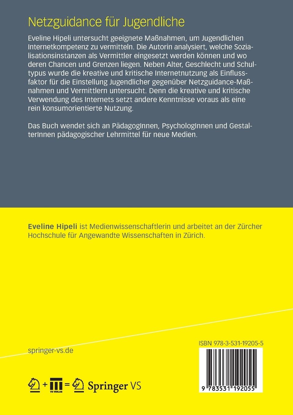 Rückseitencover Netzguidance für Jugendliche