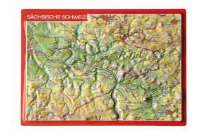 Vorderes Coverbild Reliefpostkarte Sächsische Schweiz