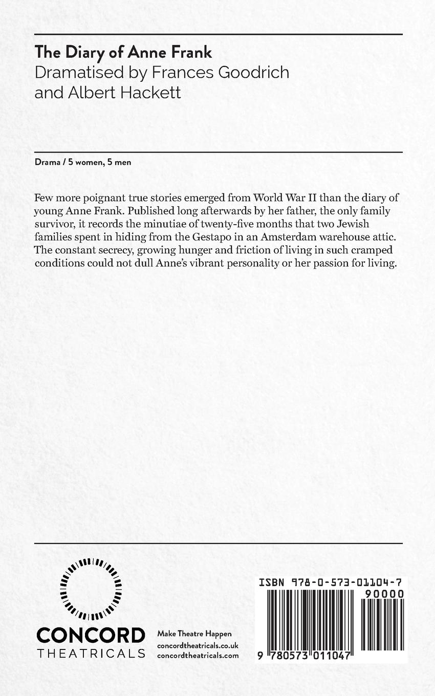 Rückseitencover The Diary of Anne Frank