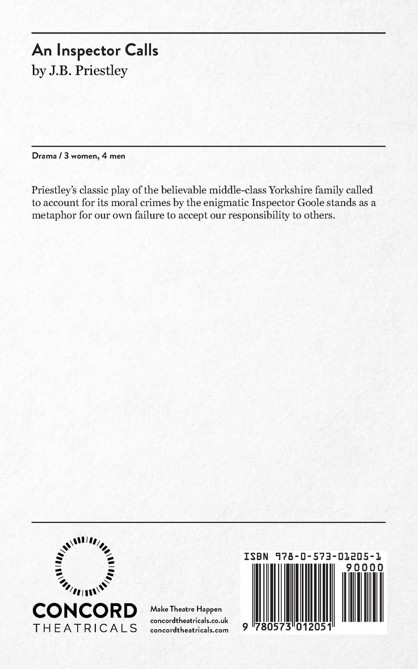 Rückseitencover An Inspector Calls