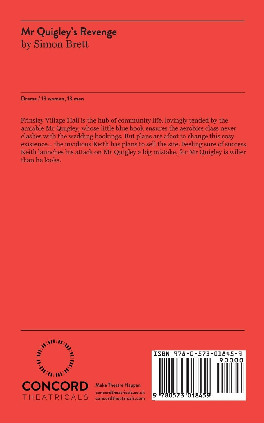 Rückseitencover Mr Quigley's Revenge - A Play