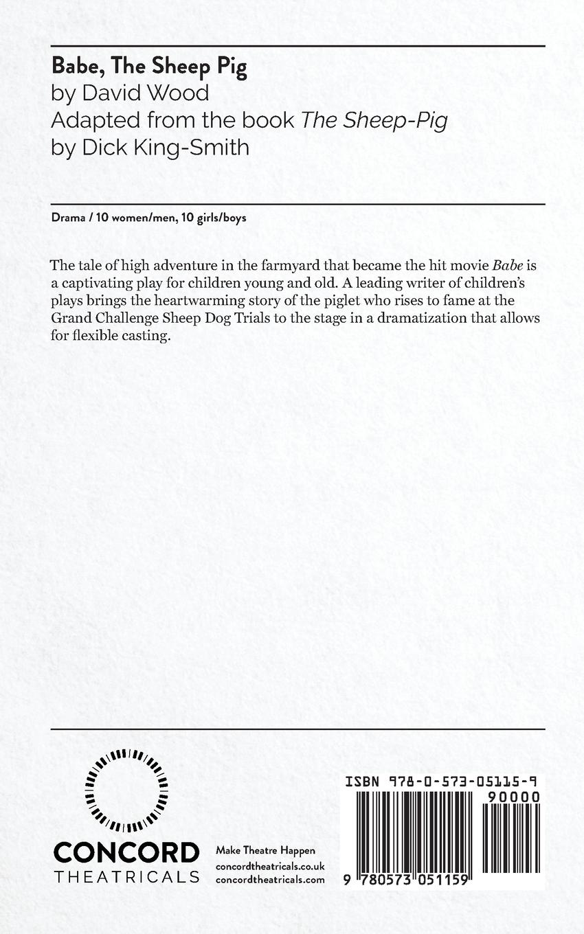 Rückseitencover Babe, The Sheep Pig