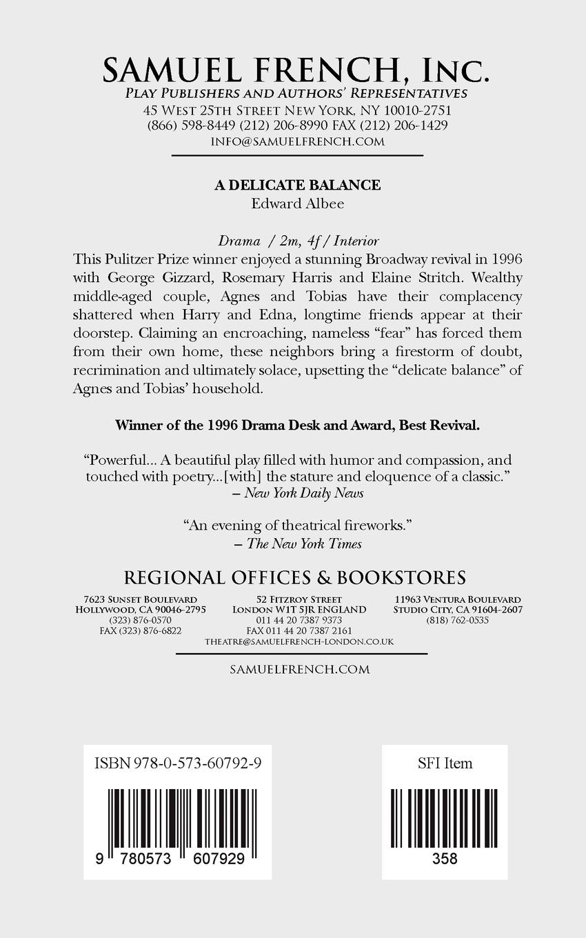 Rückseitencover A Delicate Balance