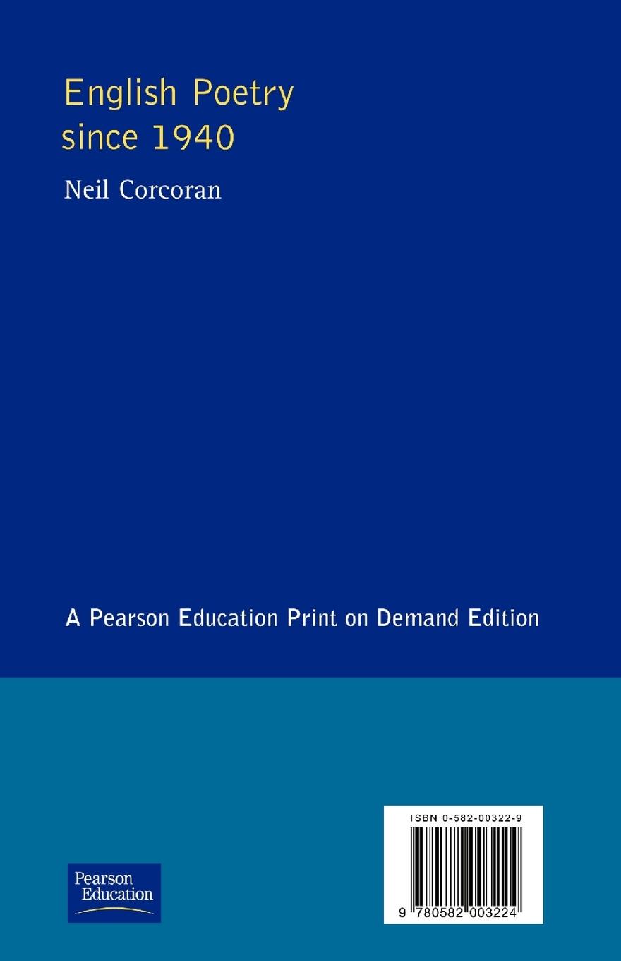 Rückseitencover English Poetry Since 1940