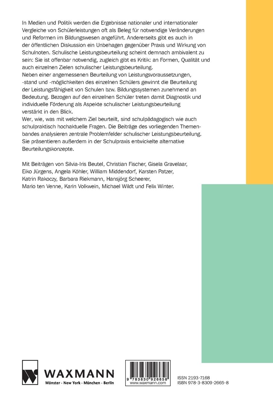 Rückseitencover Diagnose und Förderung statt Notengebung?