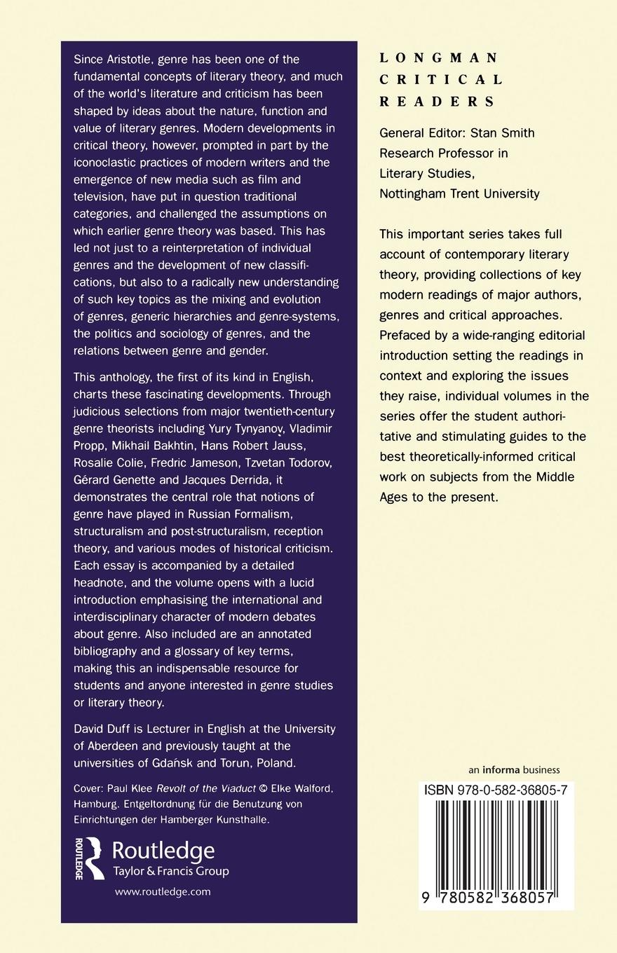 Rückseitencover Modern Genre Theory